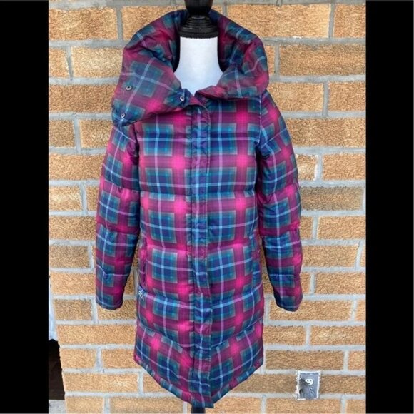 Burton Mecca Trench Down JacketLongPlaid Trench XS - Picture 1 of 16